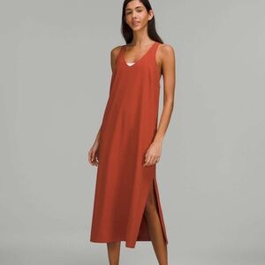 Lululemon V-Neck Midi Dress,  Red Rock,  Excellent condition, 4